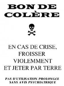 bon de colere